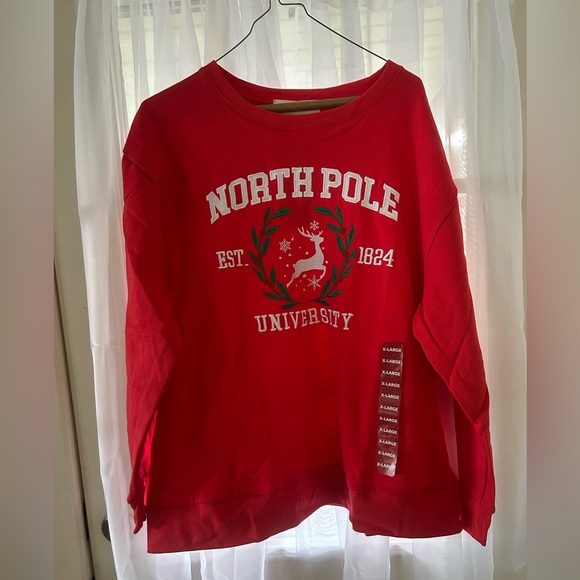 State of Mine Red Christmas Sweatshirt NWT Size XL - Picture 1 of 8